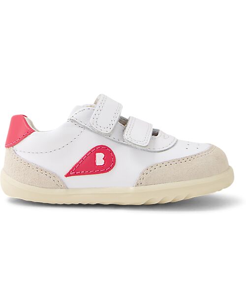 Bobux Scarpina Step Up Champ - Bianco e Rosso - Primi Passi Scarpe
