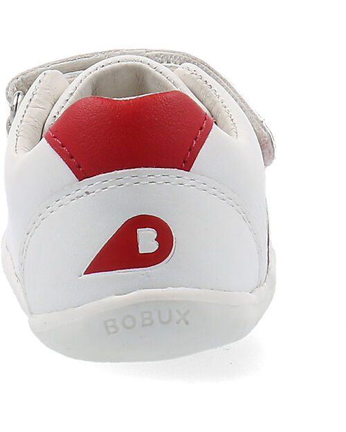 Bobux Scarpina Step Up Comet - Bianco e Rosso - Primi Passi Scarpe
