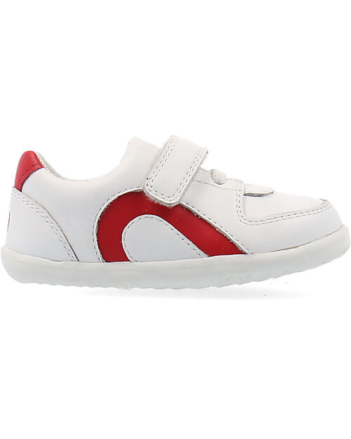 Bobux Scarpina Step Up Comet - Bianco e Rosso - Primi Passi Scarpe