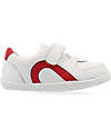 Bobux Scarpina Step Up Comet - Bianco e Rosso - Primi Passi Scarpe