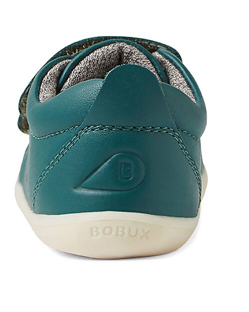 Bobux Scarpina Step-Up Grass Court - Rainforest - in Pelle - Primi Passi Scarpe