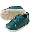 Bobux Scarpina Step-Up Grass Court - Rainforest - in Pelle - Primi Passi Scarpe