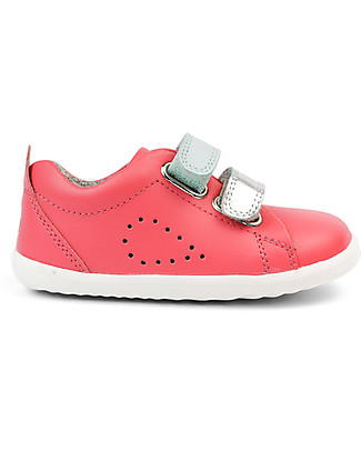 Bobux Scarpina Step-Up Grass Court Switch - Rosa - Strap Multicolor Intercambiabili! Scarpe