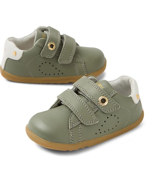 Bobux Scarpina Step Up Maverick - Vetiver - Pelle Premium - Primi Passi Scarpe