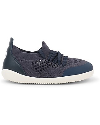 Bobux Scarpina Step-Up Play Knit - Blu Navy - Morbido Tessuto Elastico! Scarpe