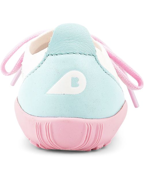 Bobux Scarpina Step-Up Play Knit - Rosa/Bianco - Morbido Tessuto Elastico! Scarpe