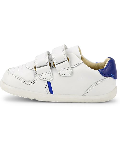 Bobux Scarpina Step-Up Riley - Bianco/Mirtillo - Traforato in Stile Retrò Sneakers