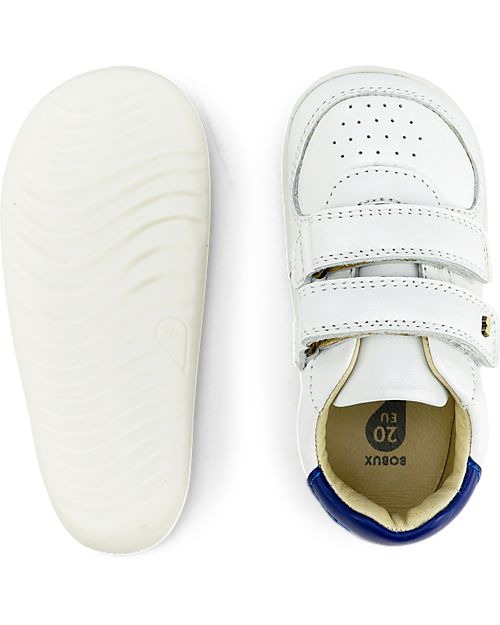 Bobux Scarpina Step-Up Riley - Bianco/Mirtillo - Traforato in Stile Retrò Sneakers