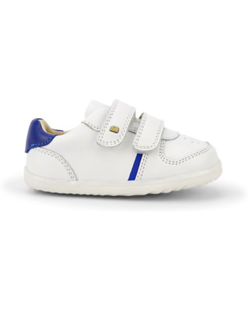 Bobux Scarpina Step-Up Riley - Bianco/Mirtillo - Traforato in Stile Retrò Sneakers