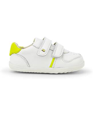 Bobux Scarpina Step-Up Riley - Bianco/Neon - Traforato in Stile Retrò Sneakers