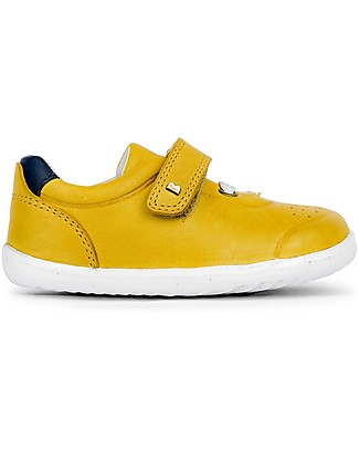 Bobux Scarpina Step-Up Ryder - Chartreuse/Blu - Suola super flessibile! Scarpe