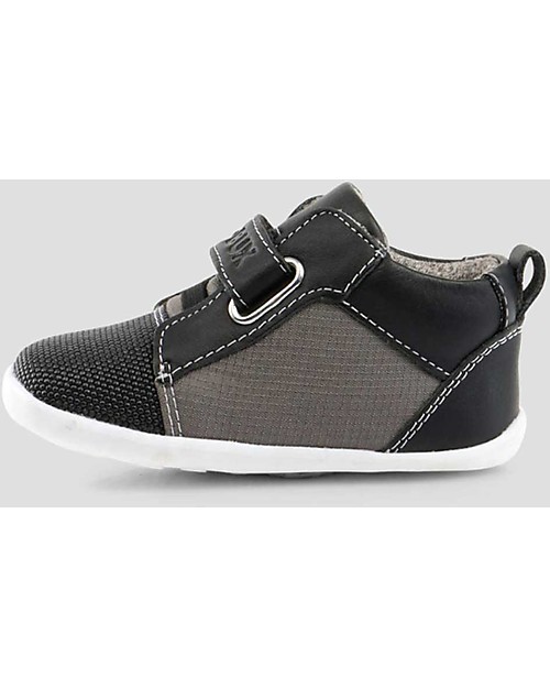 Bobux Scarpina Step-Up Street Circa, Grigio Fumo - Super flessibile, perfetta per i primi passi! Scarpe