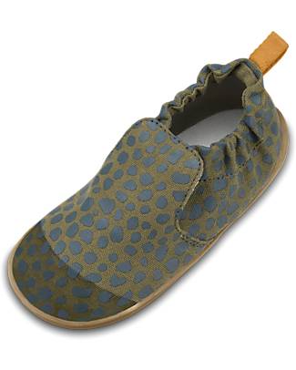 Bobux Scarpina Xplorer Indie Junior - Olive Dalmation - Pantofole Perfette in Casa o all'Asilo! Pantofole