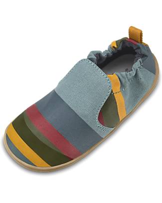 Bobux Scarpina Xplorer Indie Junior - Slate Seaside - Cotone Organico - Pantofole Perfette in Casa o all'Asilo! Pantofole