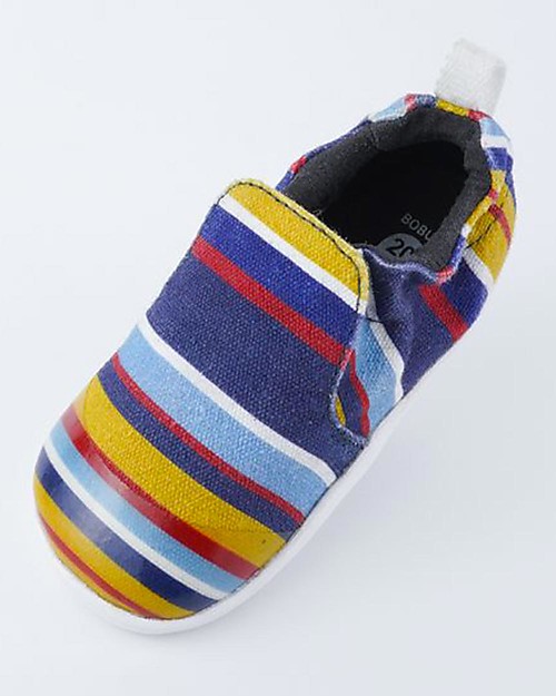 Bobux Scarpina Xplorer Scamp Canvas - Righe Navy - Leggere + Traspiranti + Flessibili! Scarpe