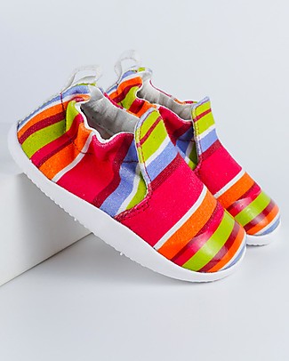 Bobux Scarpina Xplorer Scamp - Righe - Leggere + Traspiranti + Flessibili! Scarpe