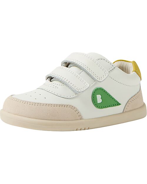 Bobux Scarpine I Walk Champ - Chalk White e Retro Green - Camminatori Esperti Scarpe