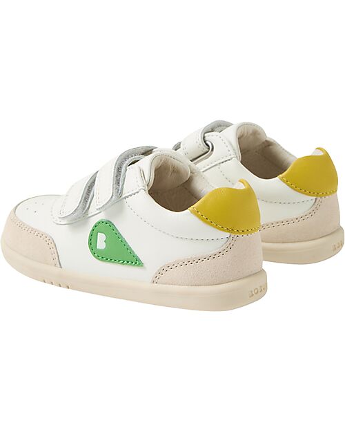 Bobux Scarpine I Walk Champ - Chalk White e Retro Green - Camminatori Esperti Scarpe