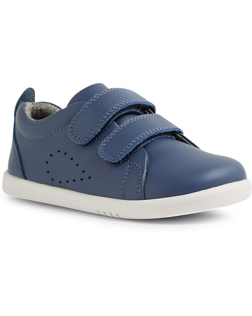 Bobux Scarpine I Walk Grass Court - Vintage Indigo - in Pelle - Camminatori Esperti Scarpe