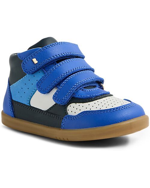Bobux Scarpine I Walk Harley - Blu Brillante e Bianco - Pelle Premium - Camminatori Esperti Scarpe