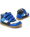 Bobux Scarpine I Walk Harley - Blu Brillante e Bianco - Pelle Premium - Camminatori Esperti Scarpe