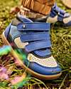 Bobux Scarpine I Walk Harley - Blu Brillante e Bianco - Pelle Premium - Camminatori Esperti Scarpe