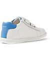 Bobux Scarpine I Walk Maverick - Bianco e Azzurro - Pelle Premium - Cammiatori Esperti Scarpe