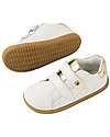 Bobux Scarpine I Walk Maverick - Bianco e Oro - Pelle Premium - Camminatori Esperti Scarpe