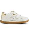 Bobux Scarpine I Walk Maverick - Bianco e Oro - Pelle Premium - Camminatori Esperti Scarpe