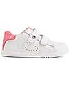 Bobux Scarpine I Walk Maverick - Bianco e Pink Lemonade - Pelle Premium - Cammiatori Esperti Scarpe