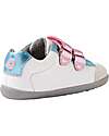 Bobux Scarpine Step Up Blaze - Bianco e Rosa Metallizato - Pelle Premium - Primi Passi Scarpe