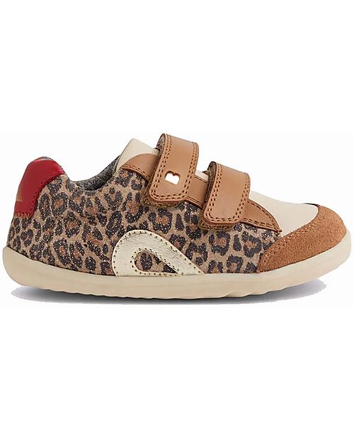 Bobux Scarpine Step Up Blaze - Leopardato - Pelle Premium - Primi Passi Scarpe