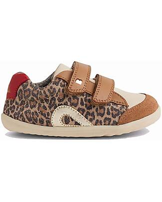 Bobux Scarpine Step Up Blaze - Leopardato - Pelle Premium - Primi Passi Scarpe