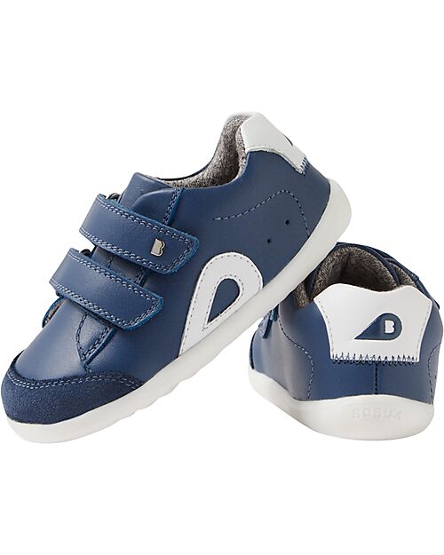 Bobux Scarpine Step Up Blaze - Vintage Indigo - Pelle Premium - Primi Passi Scarpe