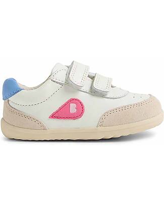 Bobux Scarpine Step Up Champ - Chalk White e Pink Lemonade - Primi Passi Scarpe