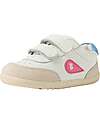 Bobux Scarpine Step Up Champ - Chalk White e Pink Lemonade - Primi Passi Scarpe