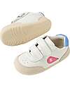 Bobux Scarpine Step Up Champ - Chalk White e Pink Lemonade - Primi Passi Scarpe