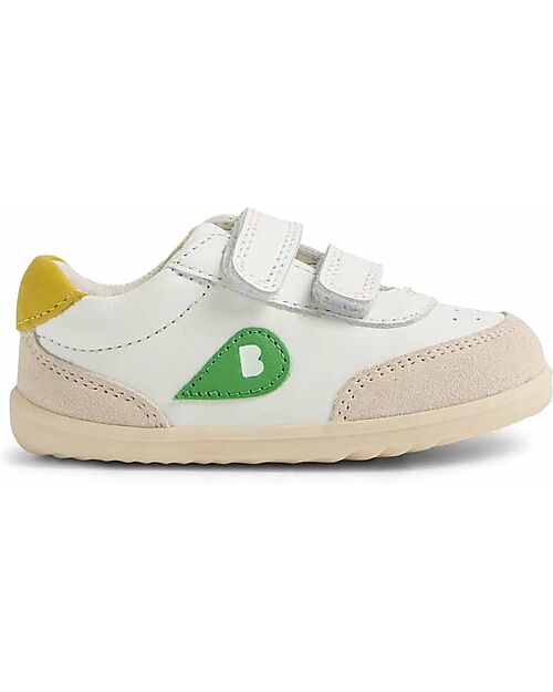 Bobux Scarpine Step Up Champ - Chalk White e Retro Green - Primi Passi Scarpe