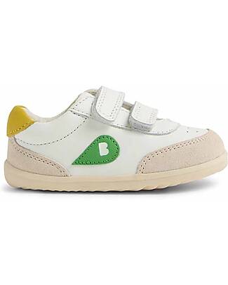 Bobux Scarpine Step Up Champ - Chalk White e Retro Green - Primi Passi Scarpe