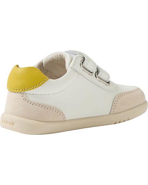 Bobux Scarpine Step Up Champ - Chalk White e Retro Green - Primi Passi Scarpe