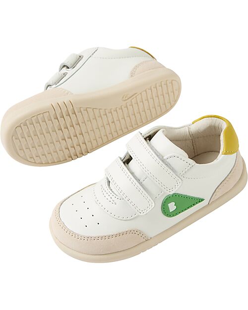 Bobux Scarpine Step Up Champ - Chalk White e Retro Green - Primi Passi Scarpe
