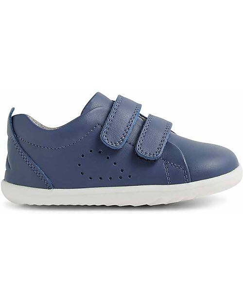 Bobux Scarpine Step-Up Grass Court - Vintage Indigo - in Pelle - Primi Passi Scarpe