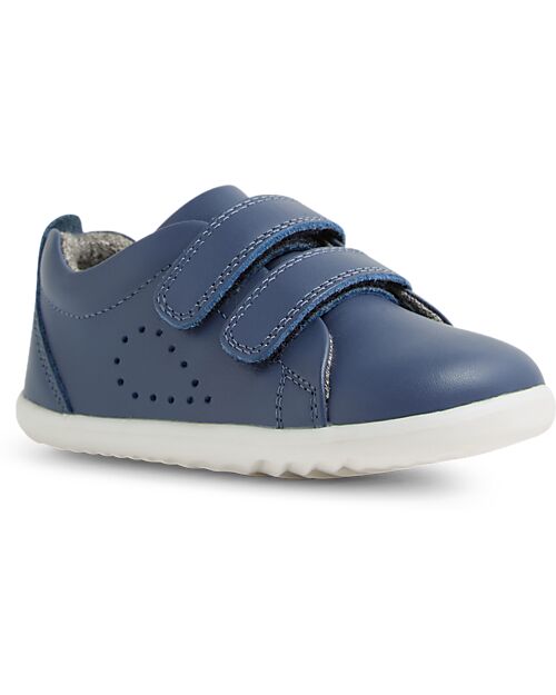 Bobux Scarpine Step-Up Grass Court - Vintage Indigo - in Pelle - Primi Passi Scarpe