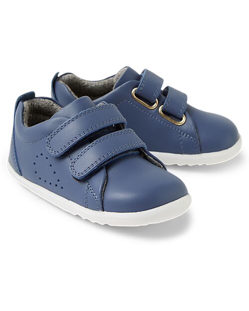 Bobux Scarpine Step-Up Grass Court - Vintage Indigo - in Pelle - Primi Passi Scarpe