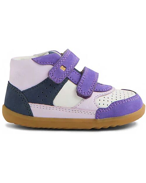 Bobux Scarpine Step Up Harley - Opulent Purple e Bianco -  Pelle Premium - Primi Passi Scarpe