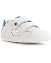 Bobux Scarpine Step Up Maverick - Bianco e Azure - Pelle Premium - Primi Passi Scarpe