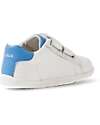 Bobux Scarpine Step Up Maverick - Bianco e Azure - Pelle Premium - Primi Passi Scarpe