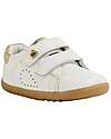 Bobux Scarpine Step Up Maverick - Bianco e Oro - Pelle Premium - Primi Passi Scarpe