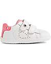 Bobux Scarpine Step Up Maverick - Bianco e Pink Lemonade - Pelle Premium - Primi Passi Scarpe