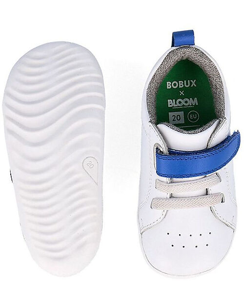 Bobux Scarpine Step Up Pace - Optical White e Blu Navy - Primi Passi Scarpe
